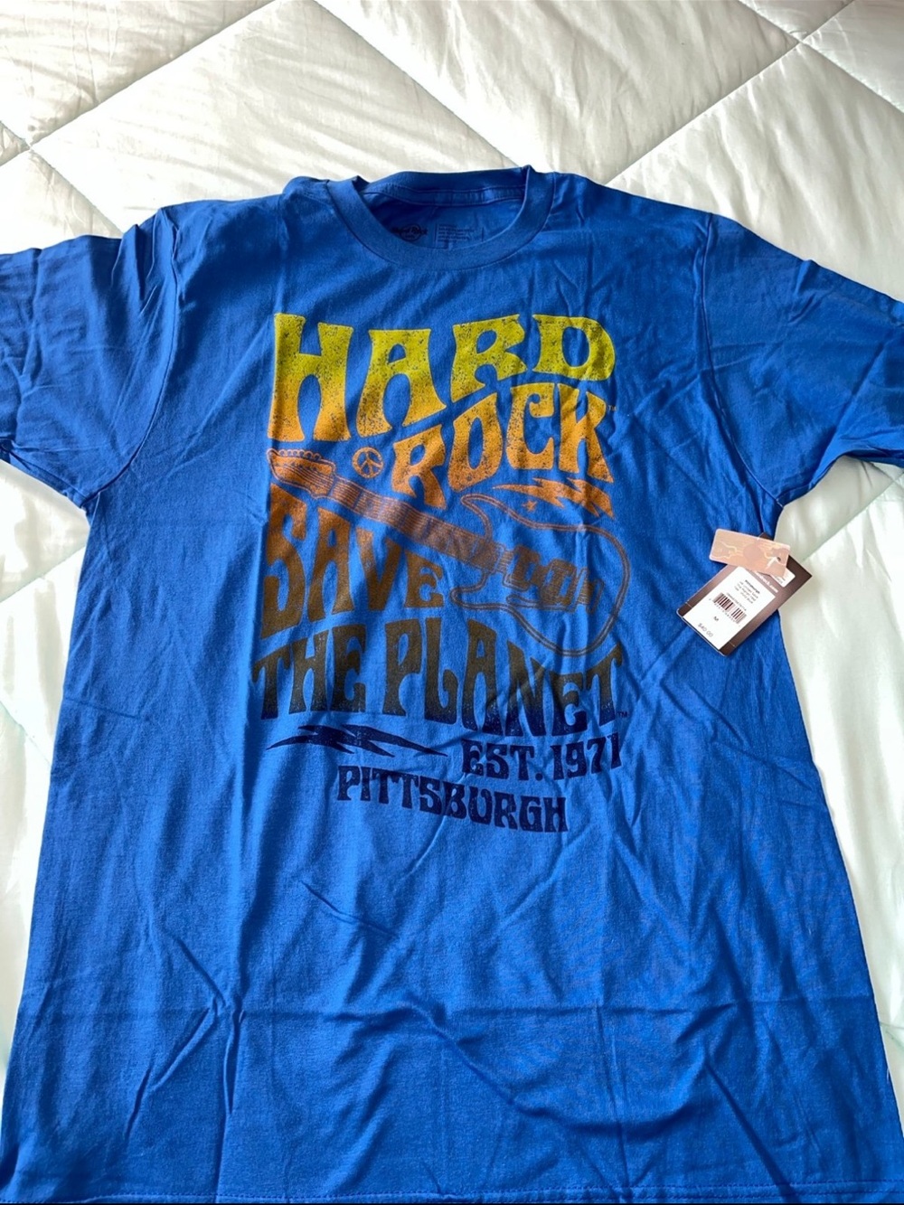 Hard Rock Cafe Pittsburgh Save The Planet Unisex Tee Size M New With Tags